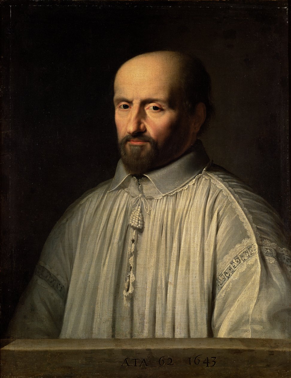 Retrato do abade de Saint Cyran, c.1643 de Philippe de Champaigne