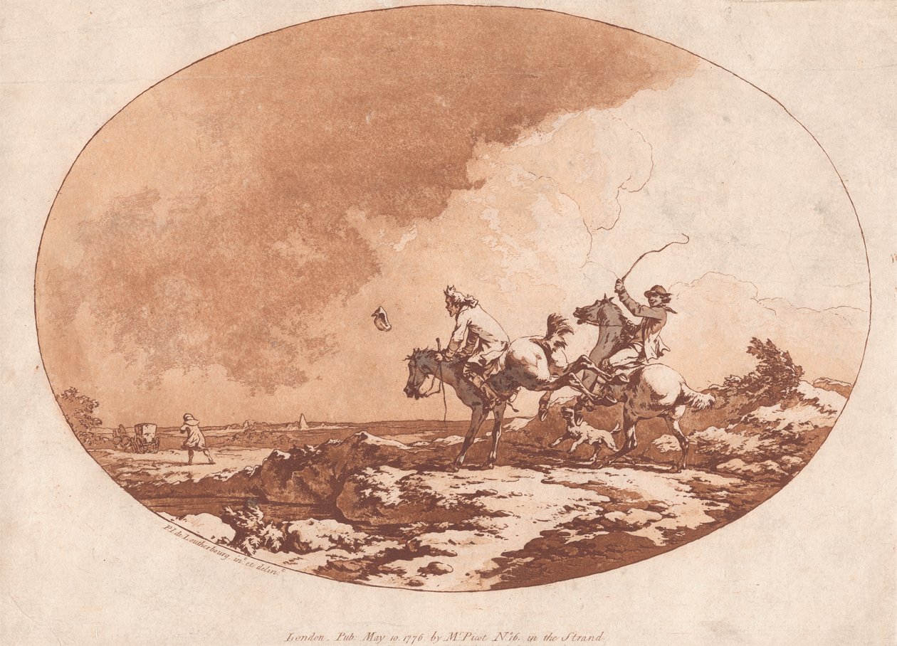 Um dia ventoso de Philippe-Jacques de Loutherbourg