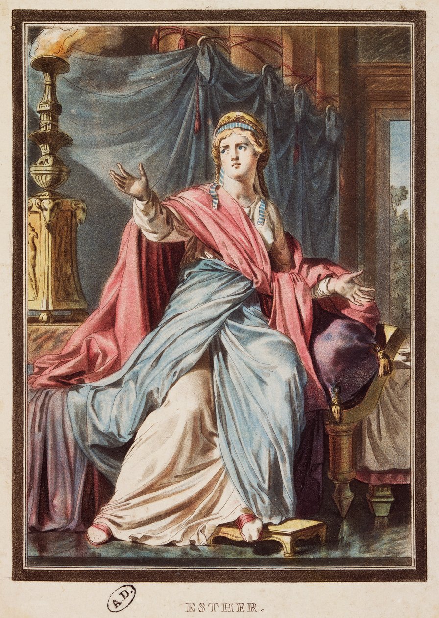 Esther, figurino para Esther de Jean Racine, de Philippe (after) Chery