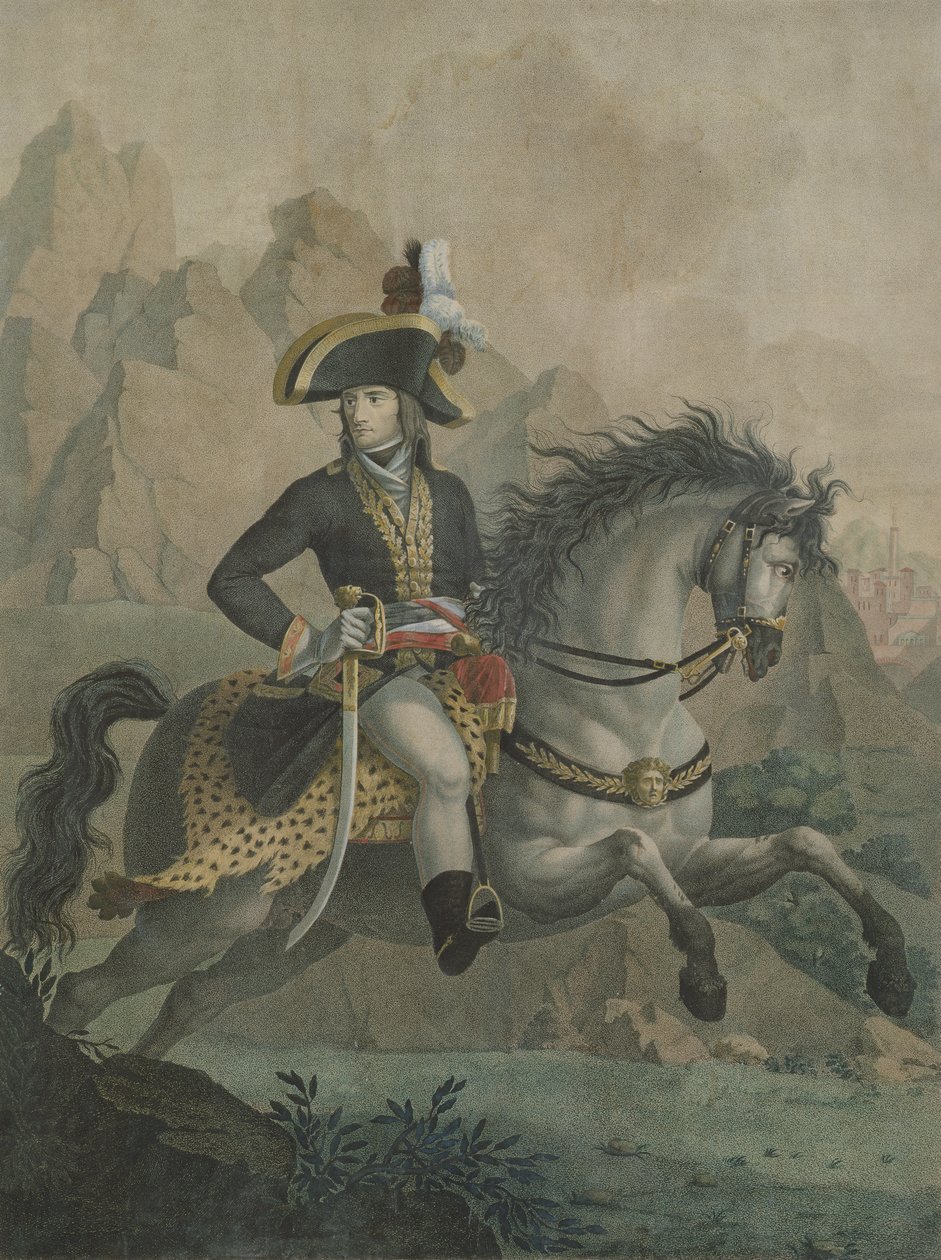 Bonaparte (1769-1821) 1er Consul, de uma pintura de Andrea Appiani (1754-1817) gravada por JJF Tafsaert de Philippe Auguste Hennequin