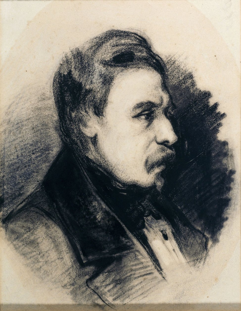 Retrato de perfil de Godefroy Cavaignac de Philippe Auguste Jeanron