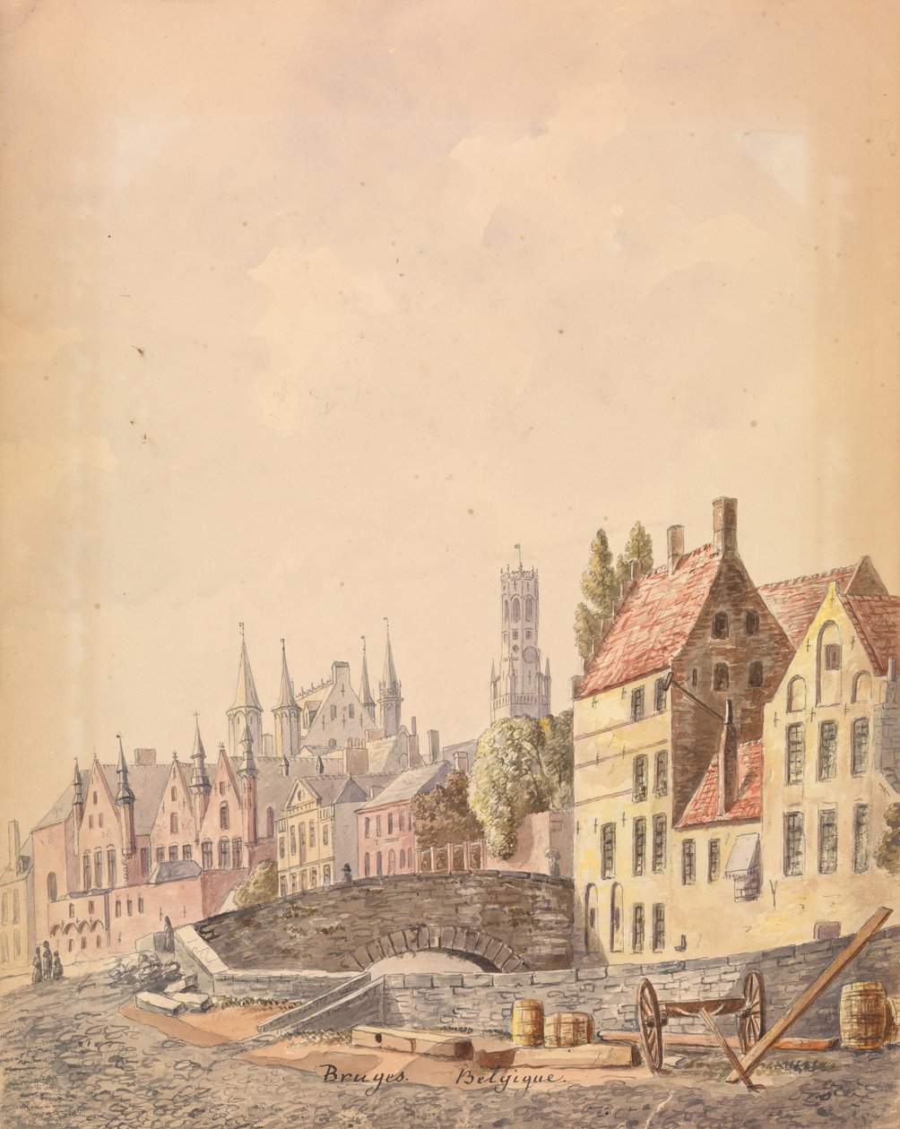 Bruges (aguarela sobre papel) de Philippe Auguste de Peellaert