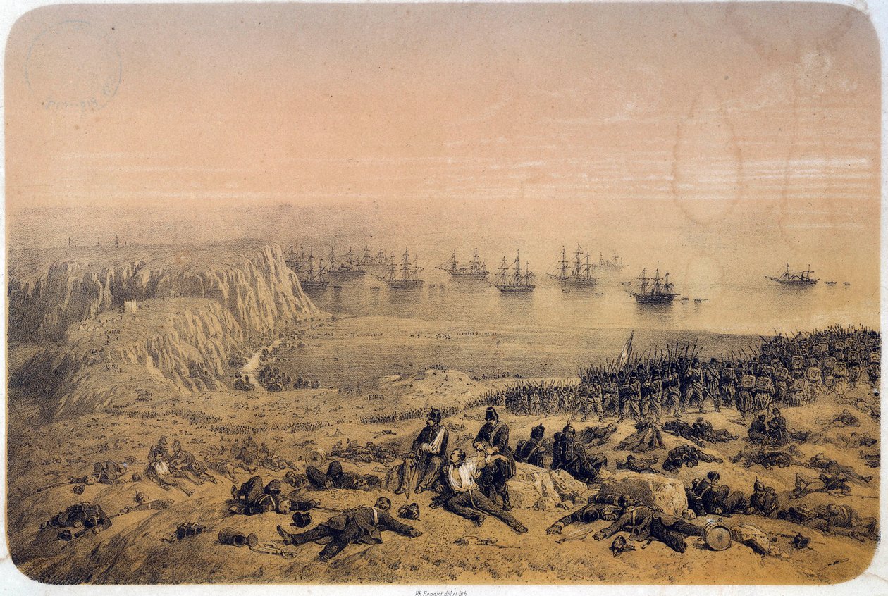 Guerra da Crimeia (1853-1856): a Batalha de Alma em 20/09/1854. Ilustração de Philippe Benoist