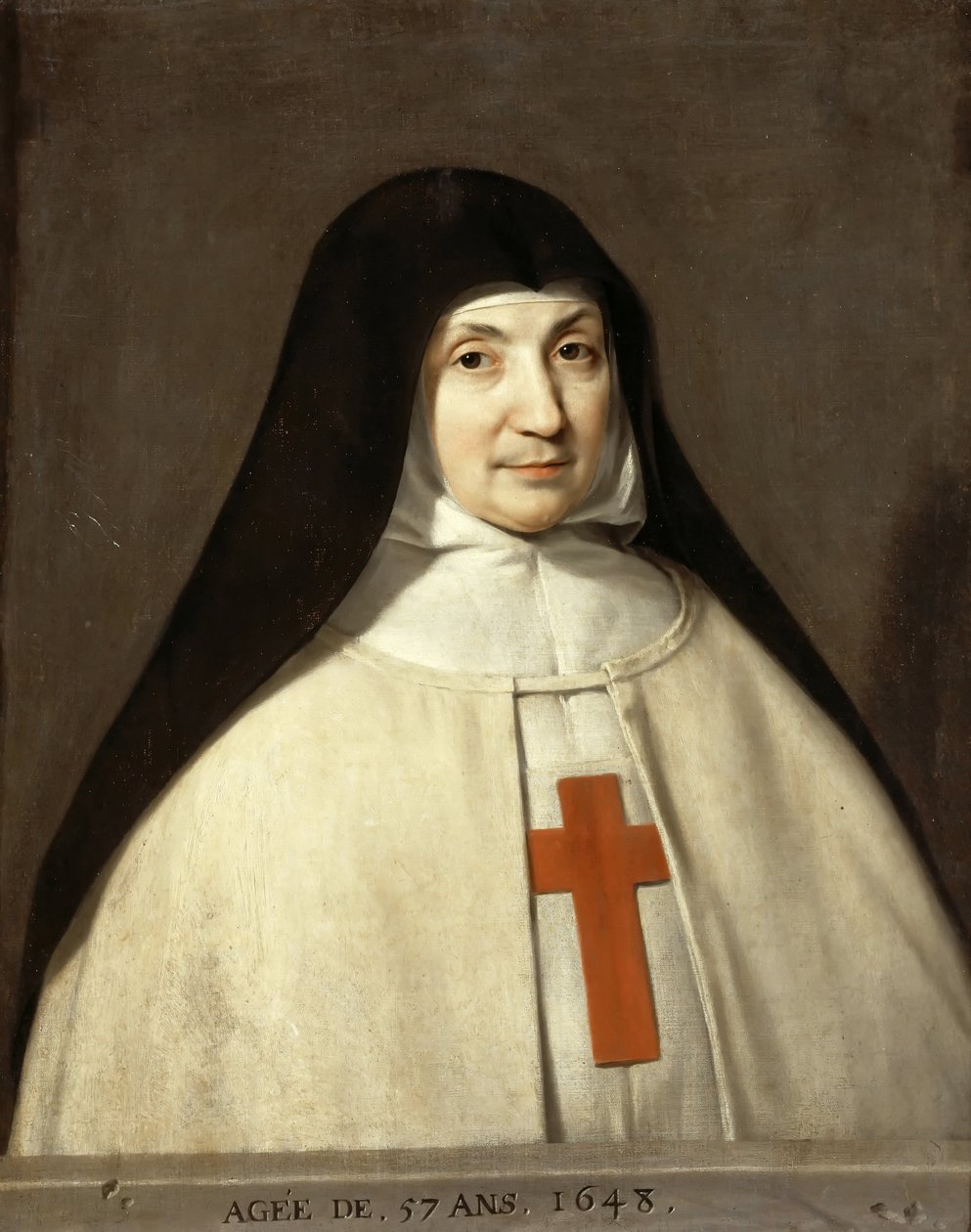 Retrato de Angélique Arnauld 1591-1661, Abadessa da Abadia de Port-Royal de Philippe de Champaigne
