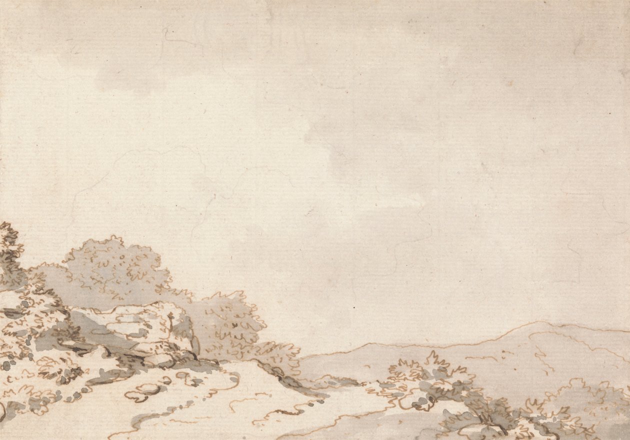 Um caminho no topo de uma colina de Philippe Jacques de Loutherbourg