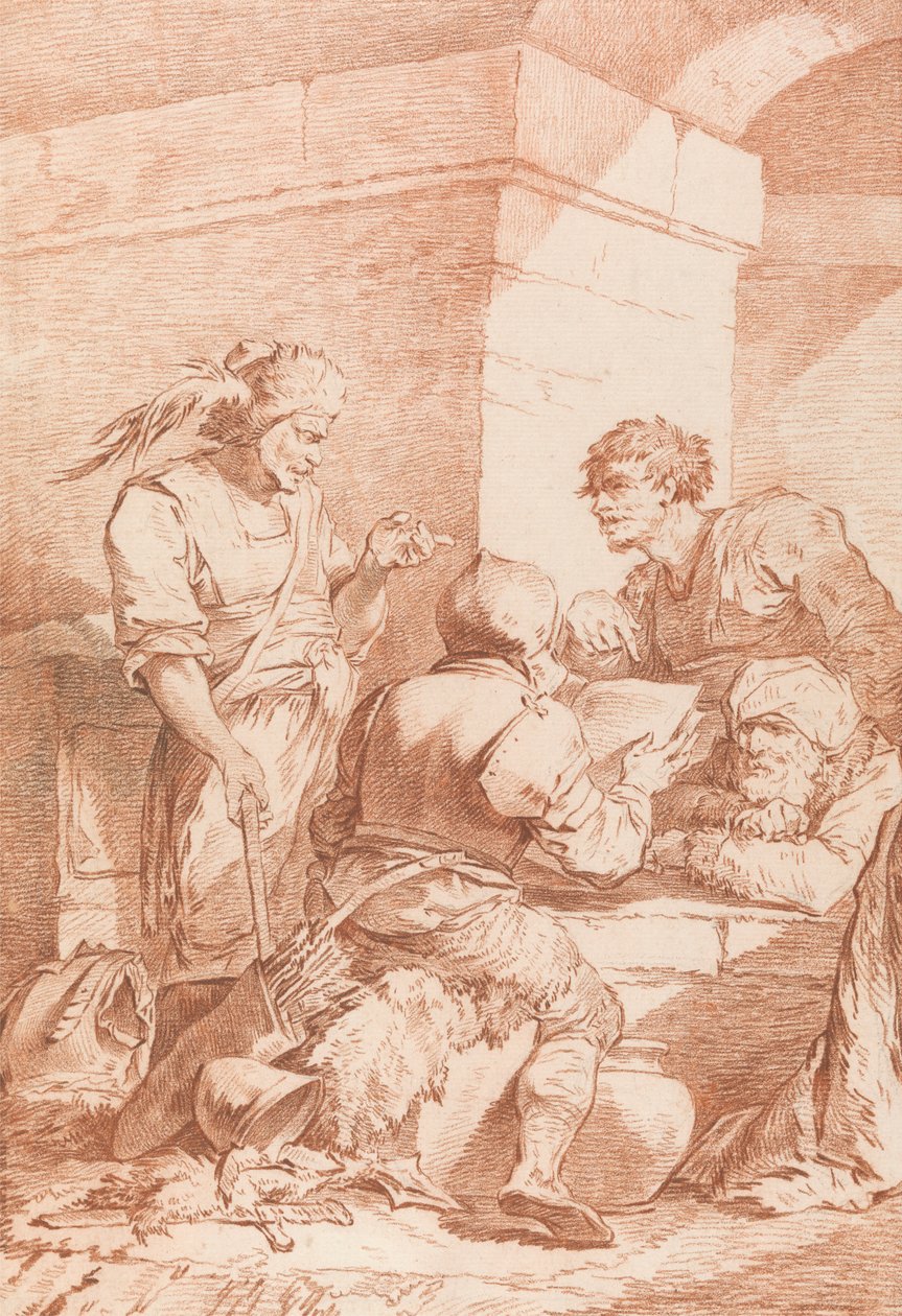 Corps de Garde (Bárbaros derrotados por um Livro) de Philippe Jacques de Loutherbourg