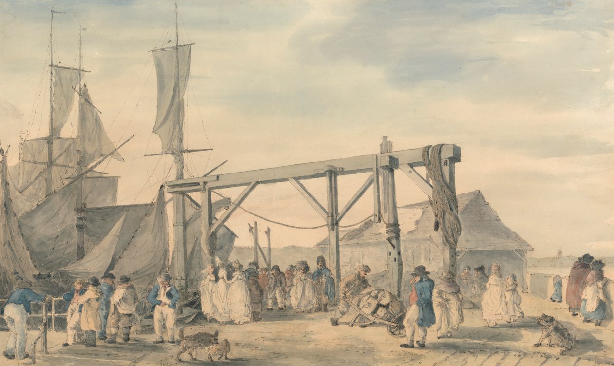 A Chegada de um Hoy a Margate de Philippe Jacques de Loutherbourg