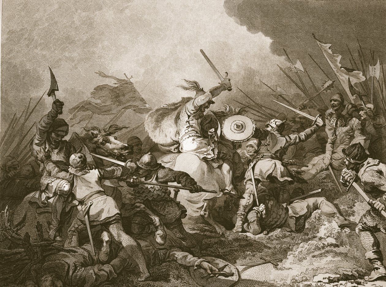 A batalha de hastings de Philippe Jacques de Loutherbourg