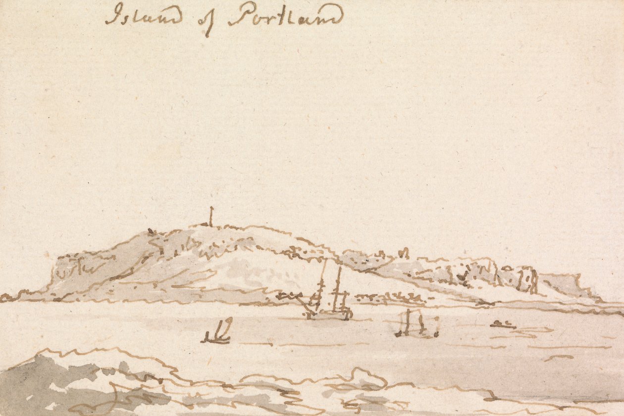 A Ilha de Portland de Philippe Jacques de Loutherbourg