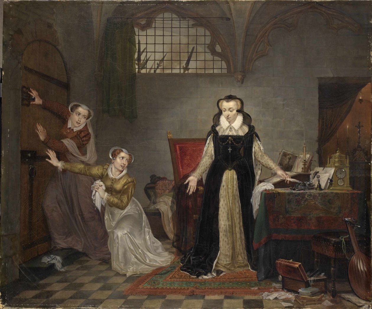 As últimas horas de Mary Stuart, Rainha da Escócia, antes de 1819. de Philippe Jacques van Brée