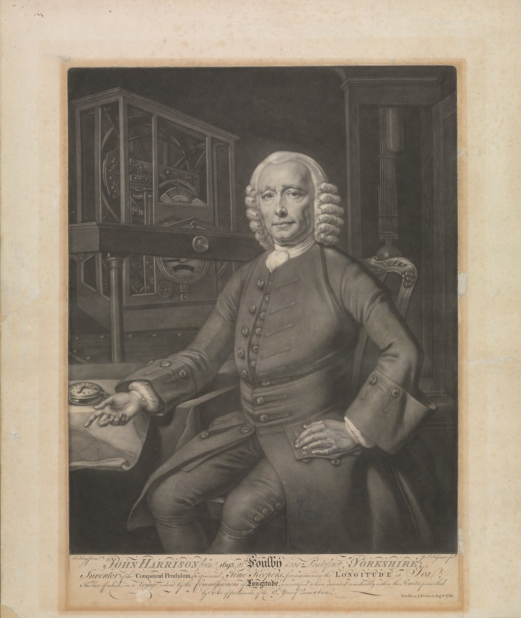 John Harrison... Inventor do Pêndulo Composto e de vários Relógios de Ponto de Philippe Joseph Tassaert