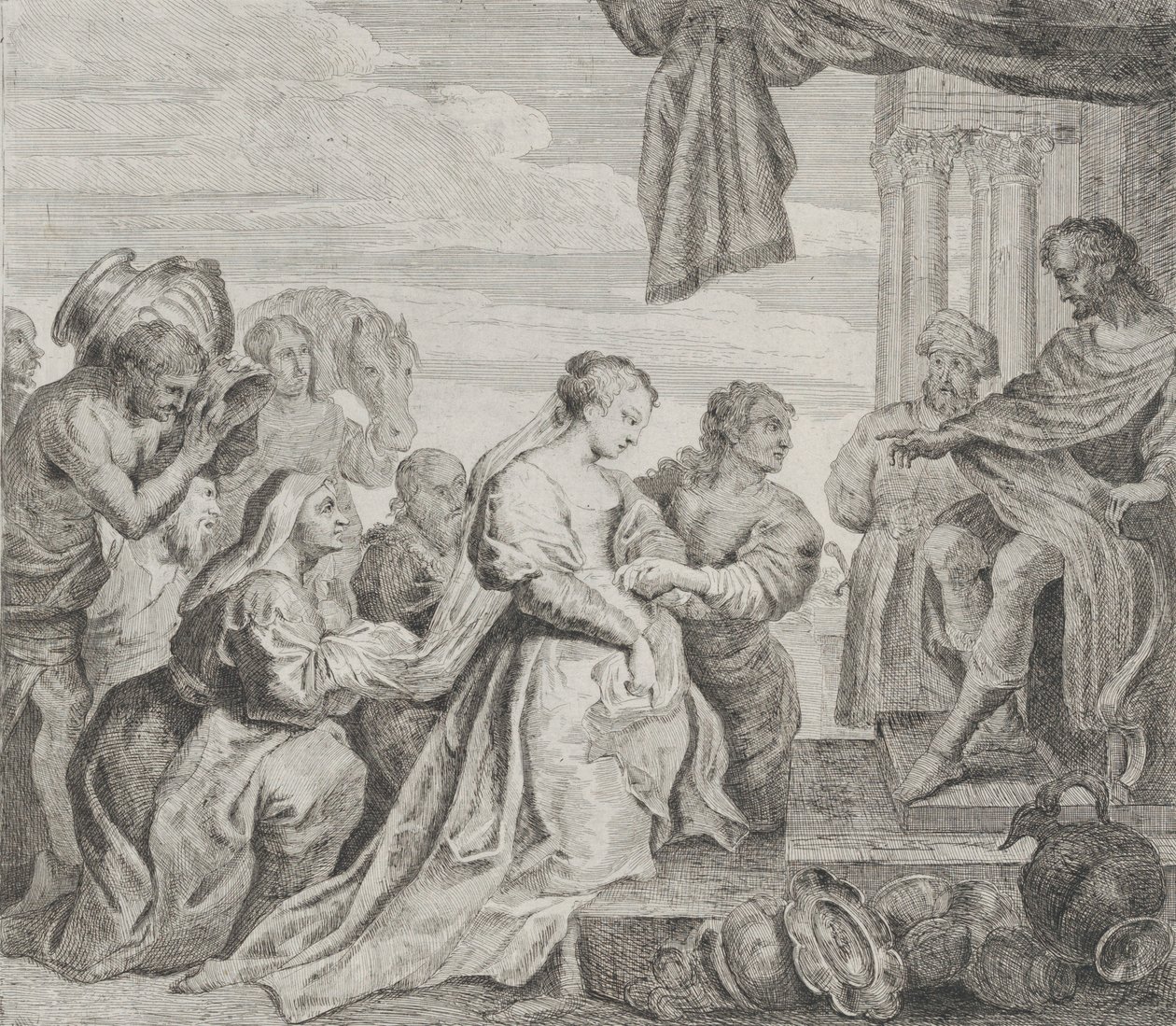 Salomão e a Rainha de Sabá, 1784. de Philippe Lambert Joseph Spruyt