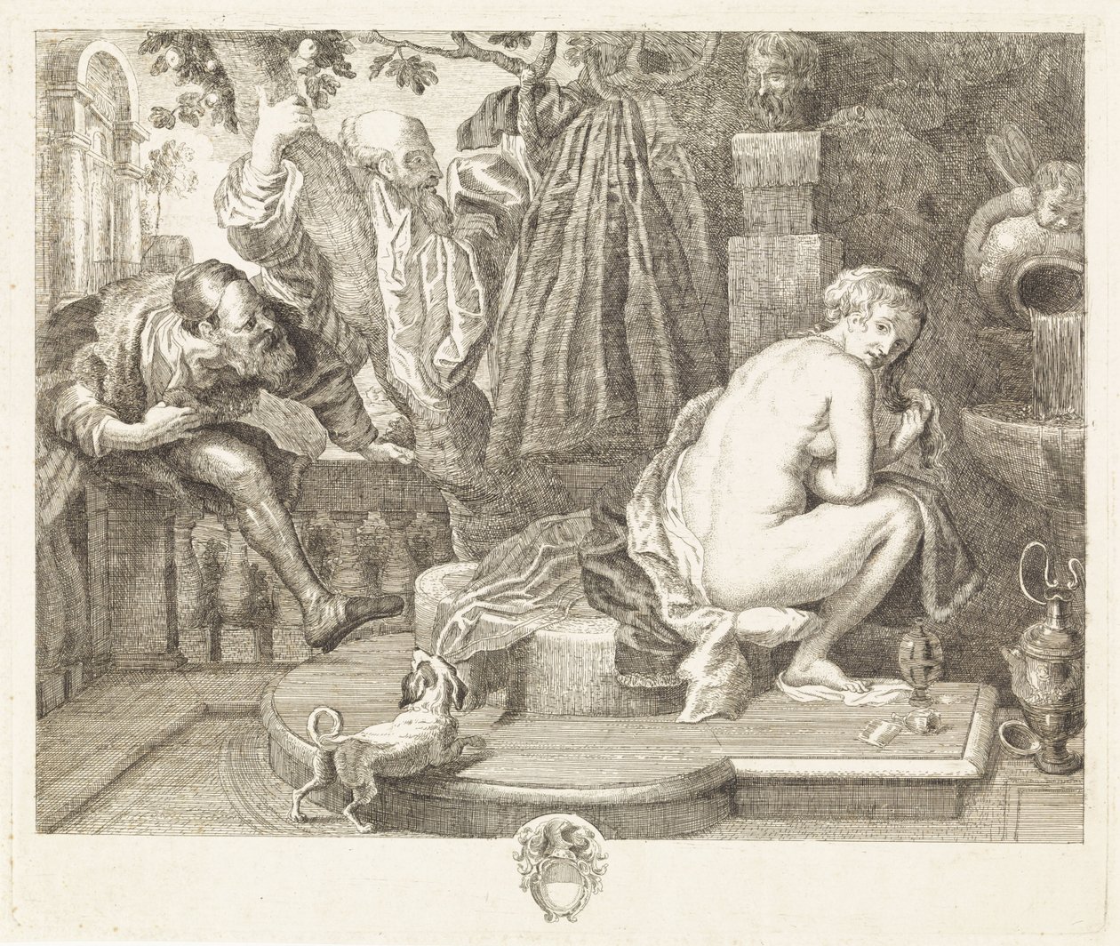 Susanna e os anciãos de Philippe Lambert Joseph Spruyt