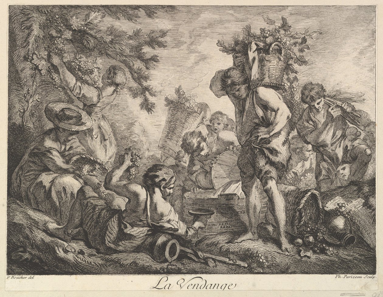 A colheita da uva. de Philippe Louis Parizeau