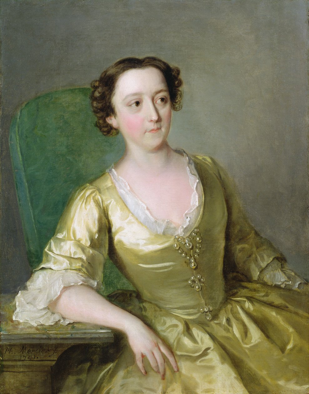 Miss Adams, c.1741 (óleo sobre tela) de Philippe Mercier