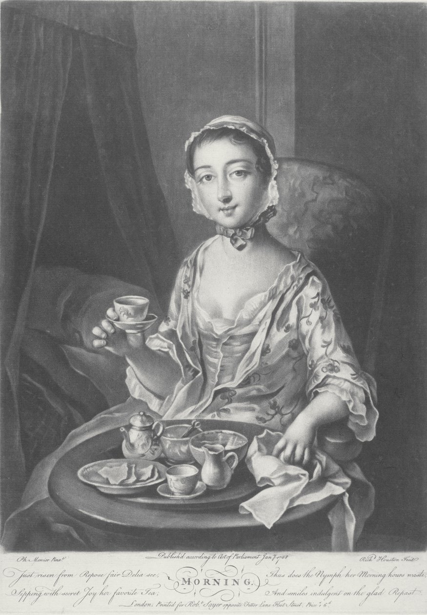 Manhã, gravada por Richard Houston, 1758 de Philippe Mercier