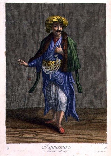 Janissary, em um turbante comum de Philippe Simonneau