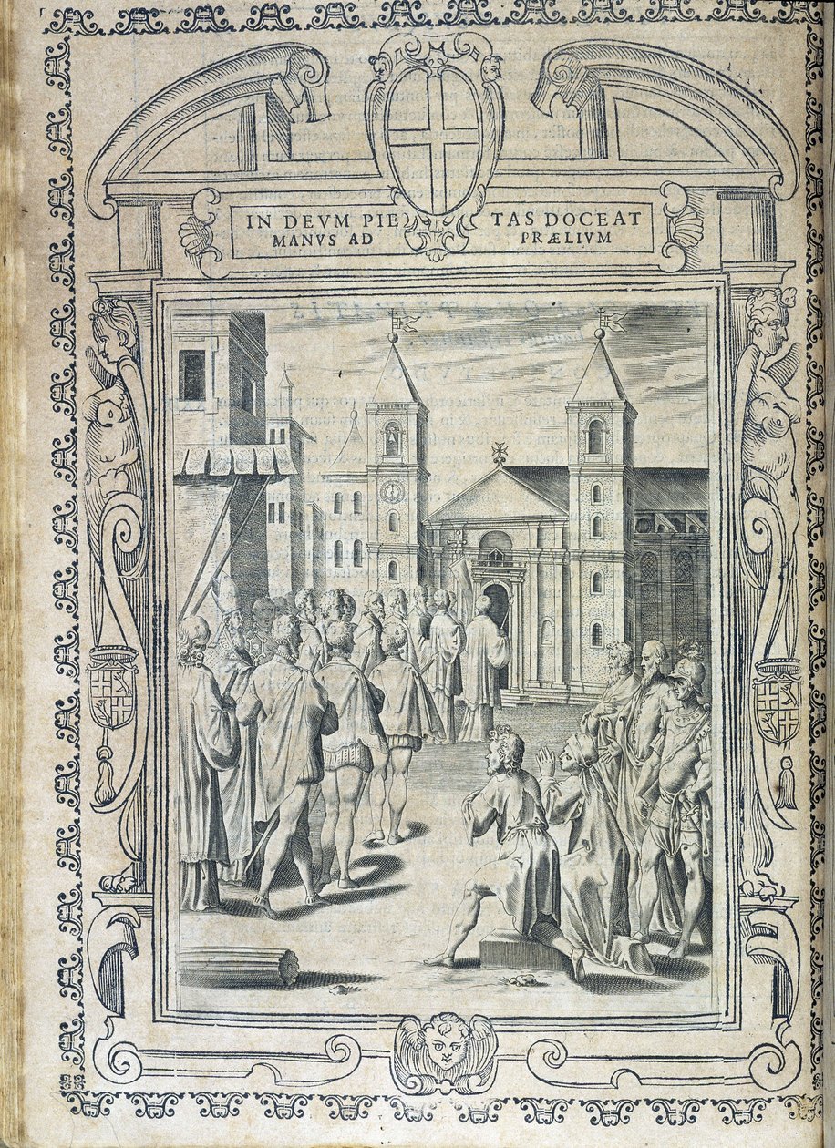 Placa de Estatutos da Ordem de Malta "Statuta Hospitalis Hervsalem" (procissão), de Philippe Thomassin, finais do século XVI de Philippe Thomassin
