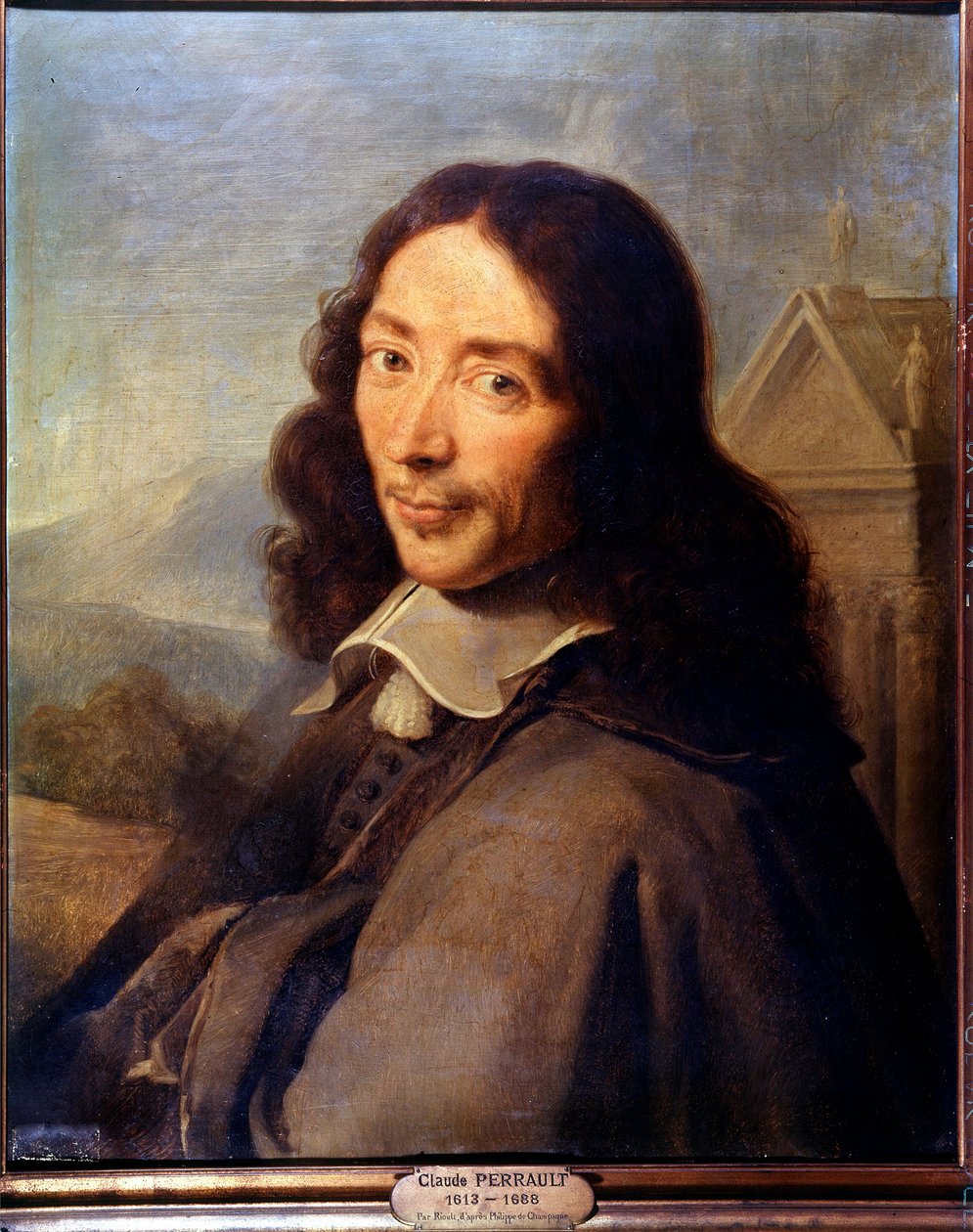 Retrato de Claude Perrault (óleo sobre tela) de Philippe de (after) Champaigne