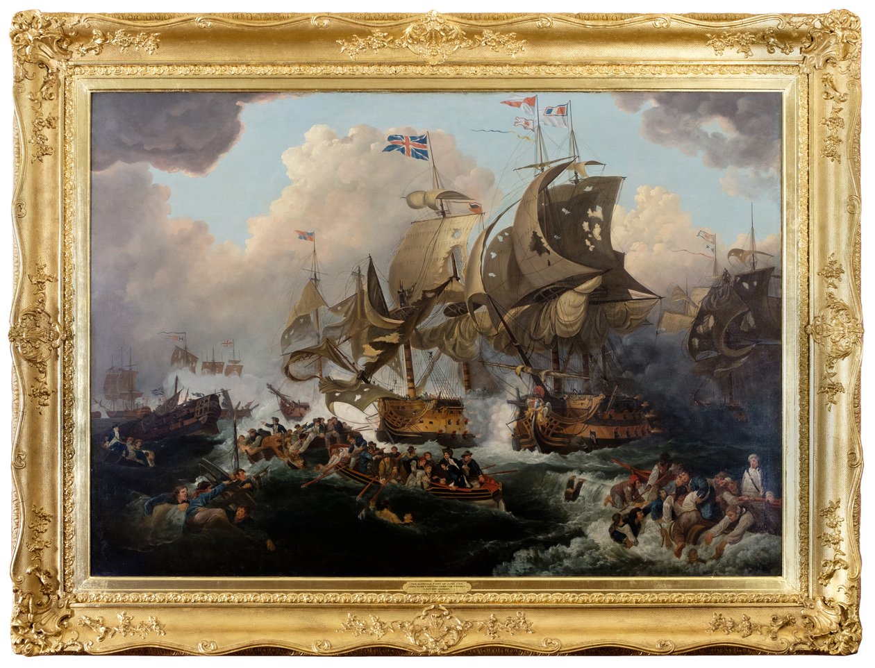 O glorioso primeiro de junho de Philippe de (after) Loutherbourg