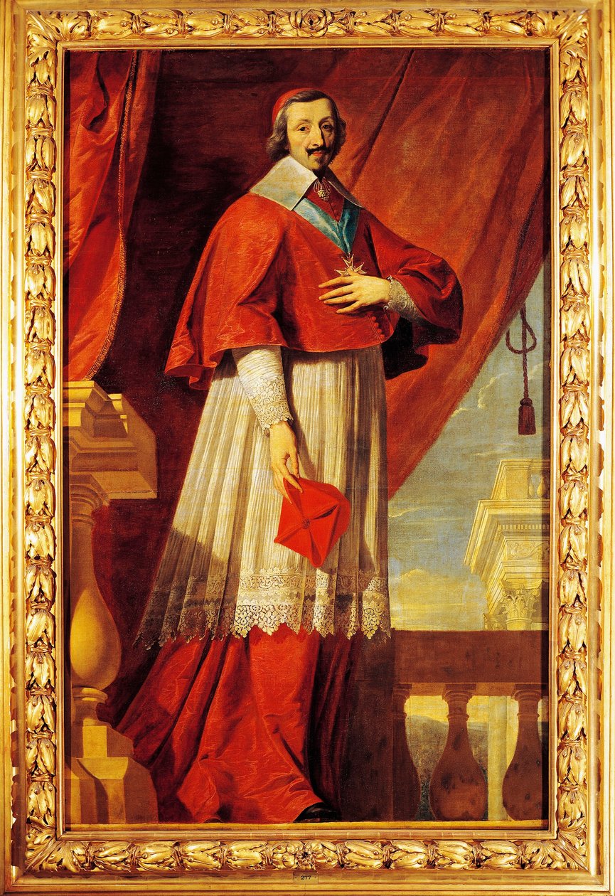 França, Fontaine Chaalis, Retrato do estadista e clérigo francês, Cardeal Richelieu (1585-1642) de Philippe de (school of) Champaigne