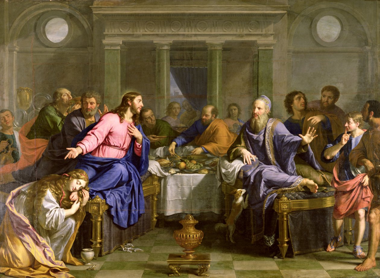 Cristo na casa de Simão, o fariseu, c.1656 de Philippe de Champaigne