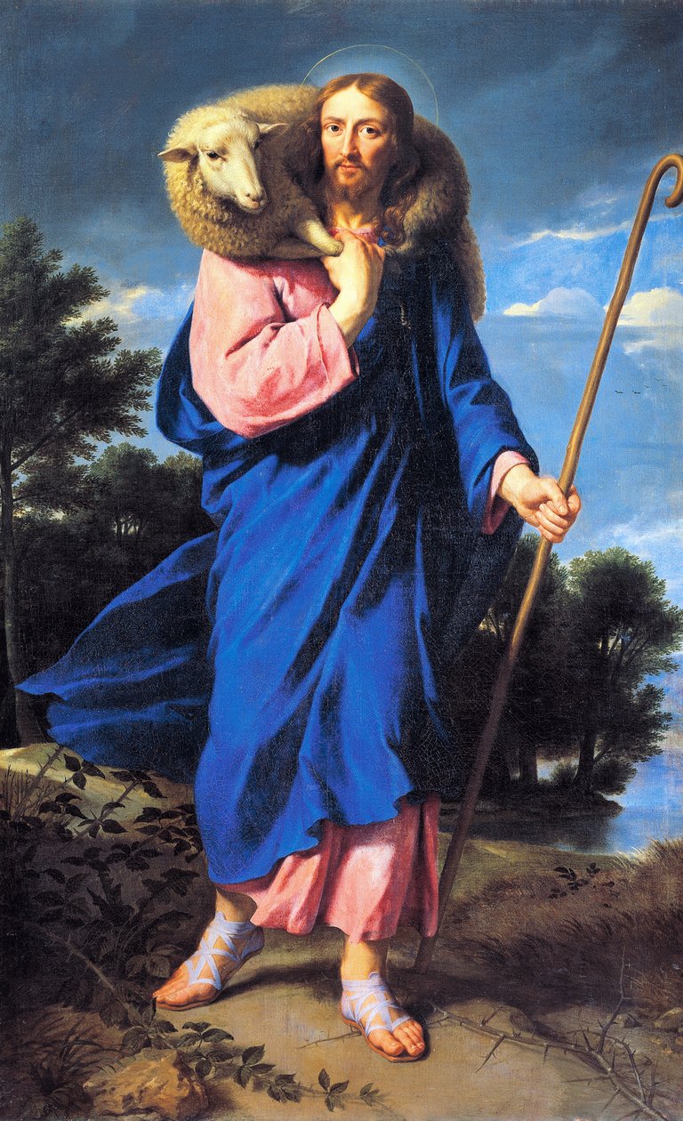 Good Shepherd, de Philippe de Champaigne (1602-1674), óleo sobre tela de Philippe de Champaigne