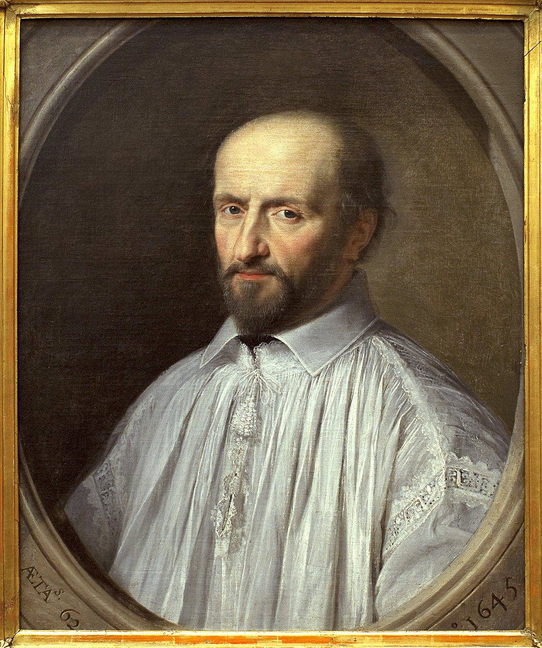 Jean Duvergier de Hauranne, Abbe de Saint Cyran (1581-1643). Pintura de Philippe de Champaigne (1602-1674), óleo sobre tela de Philippe de Champaigne
