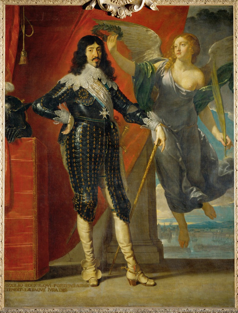 Luís XIII coroado com a vitória ... de Philippe de Champaigne
