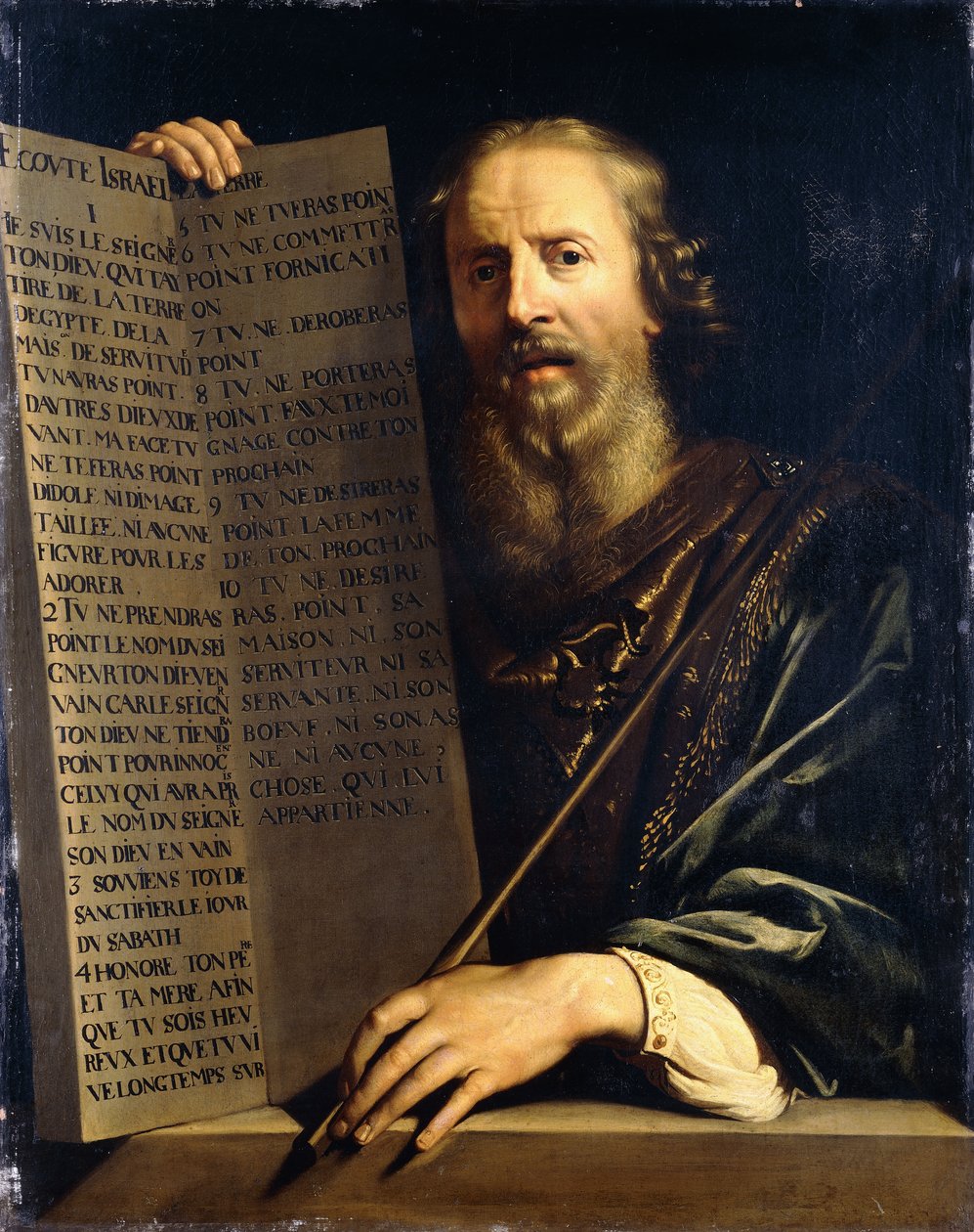 Moisés Segurando os Dez Mandamentos de Philippe de Champaigne