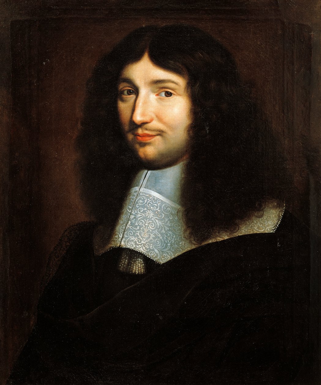 Retrato de Jean-Baptiste Colbert (1619-1683), estadista francês, Pintura por Escola de Philippe de Champaigne de Philippe de Champaigne