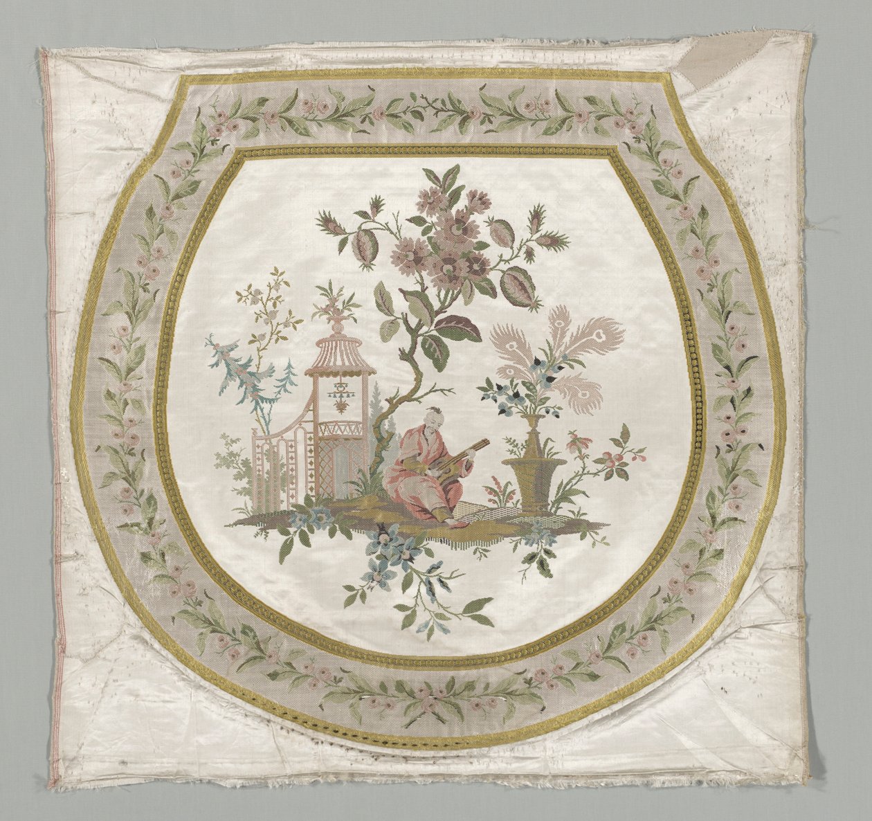 Estofamento para um assento de cadeira, c. 1743-1774. de Philippe de Lasalle