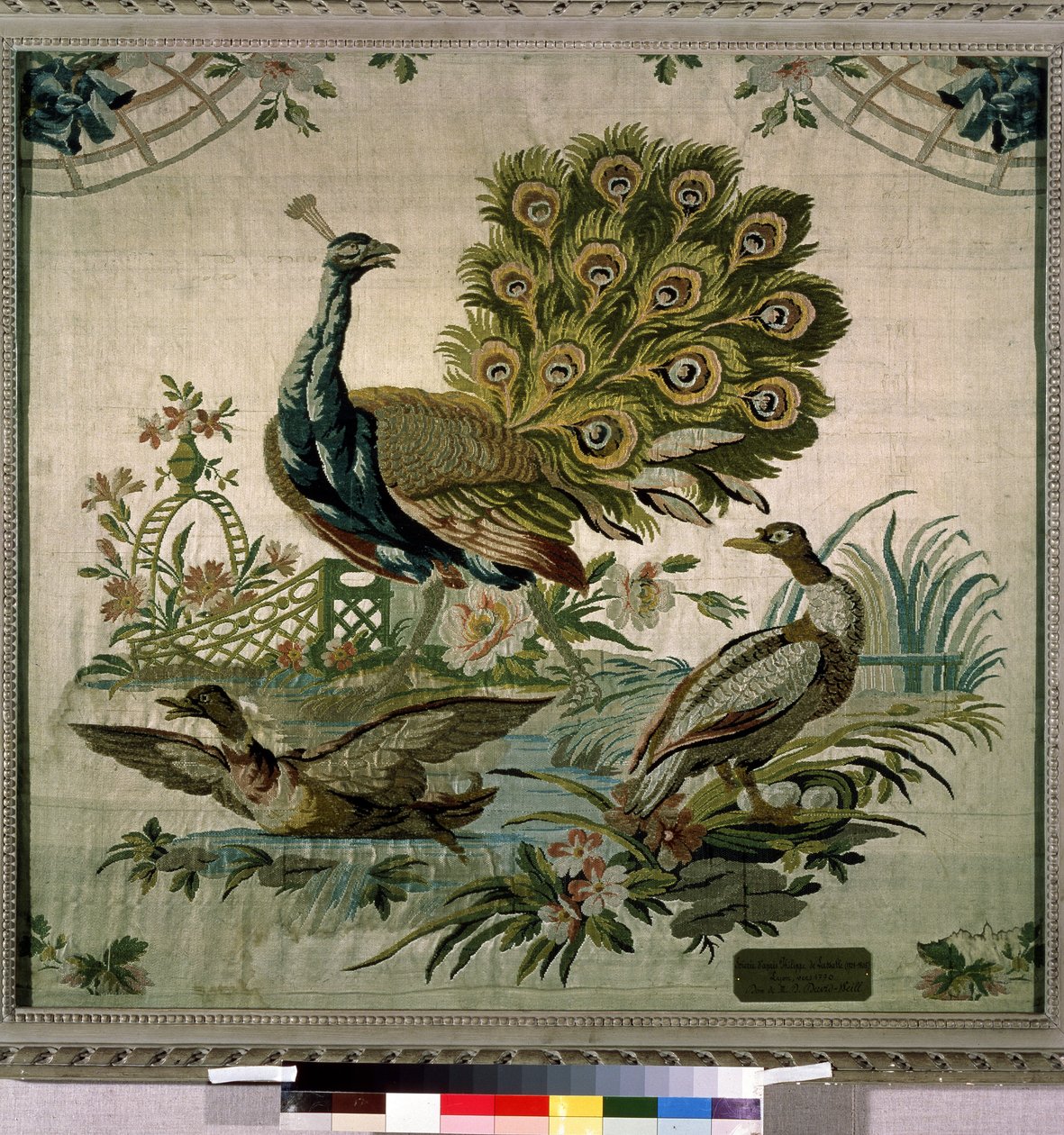 "Peacock Tapestry" de Philippe de Lassalle (1723-1805) 1770 Museu Hermitage, São Petersburgo de Philippe de Lassalle