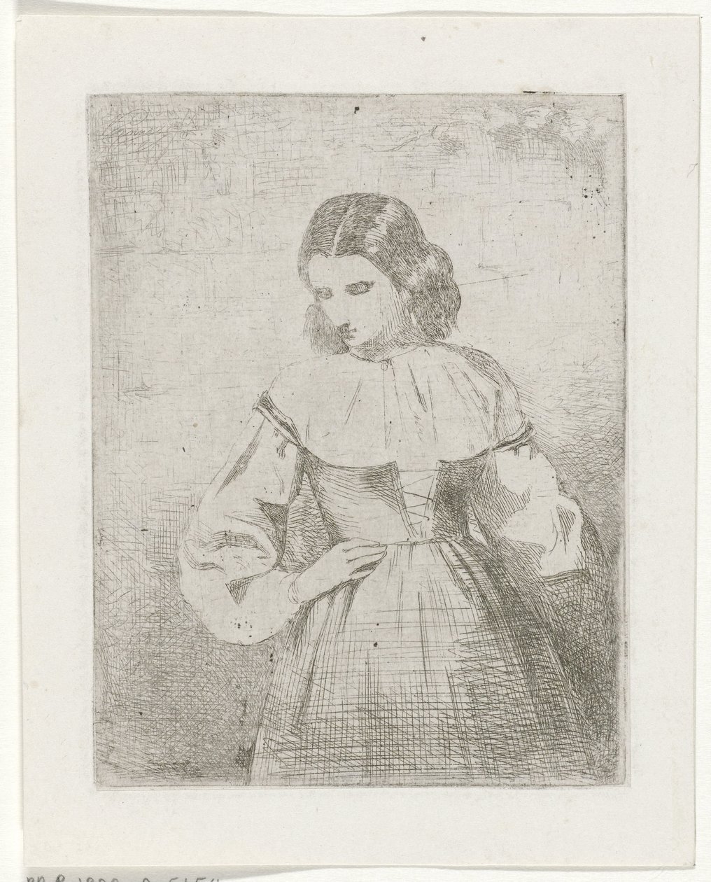 Retrato de uma jovem mulher de Philippus Anthonius Alexander Kanne