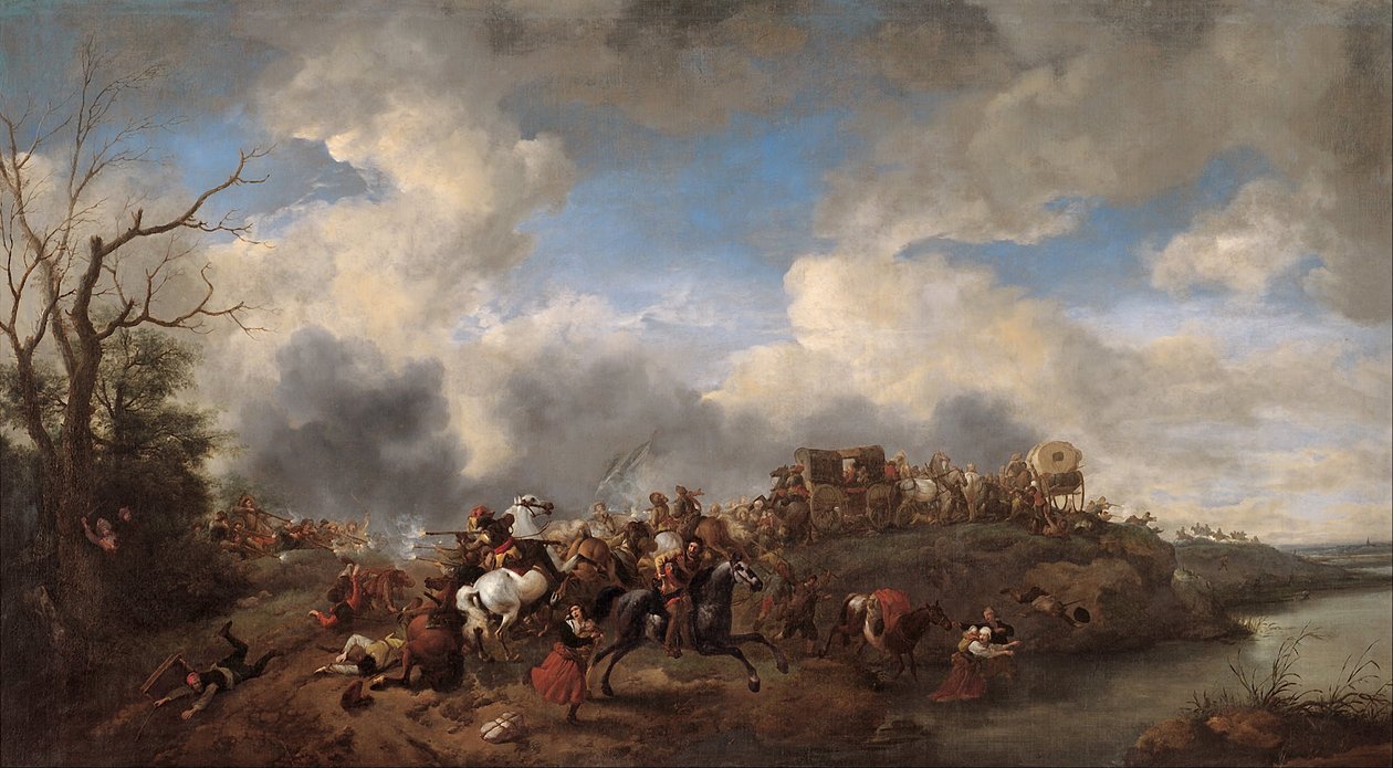 Uma batalha de cavalaria de Philips Wouwerman