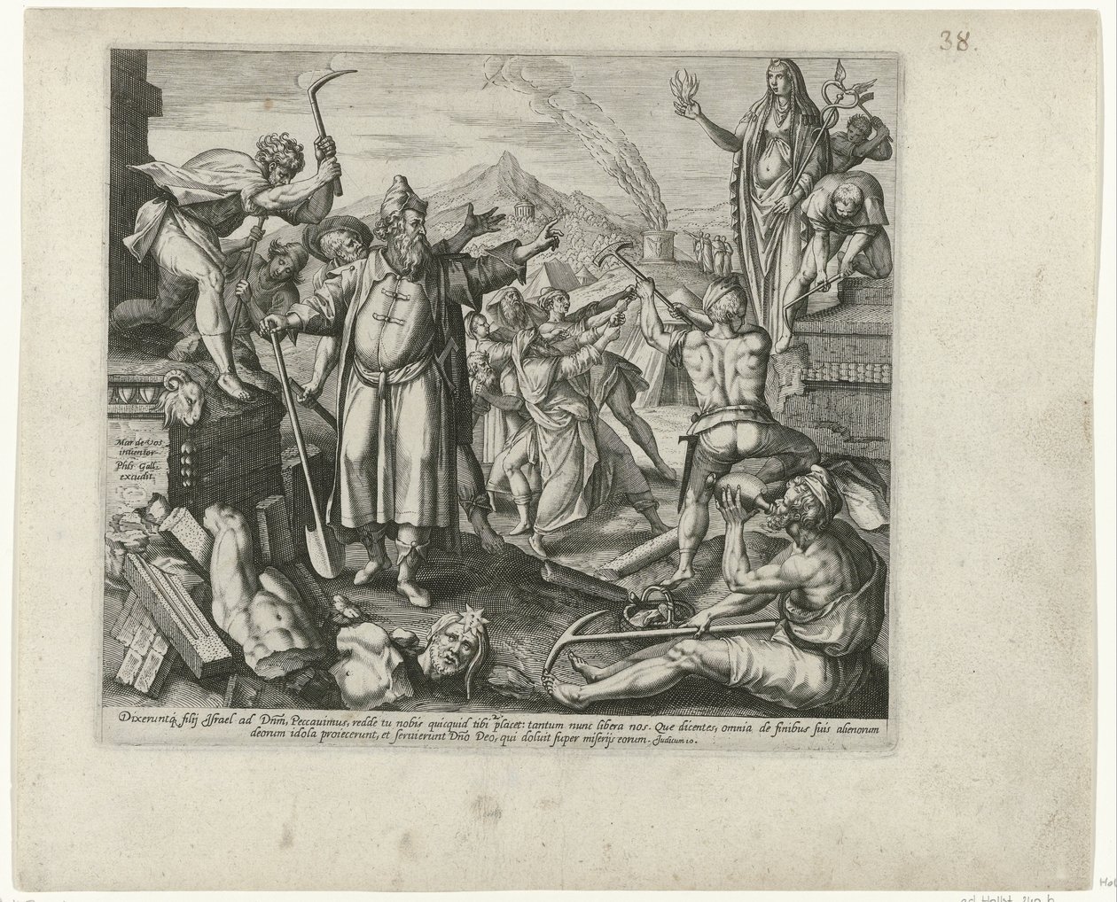 Destruição dos ídolos de Baal
Expiação e arrependimento no Antigo Testamento e Novo Testamento (título da série)
Typus Divinae indulgentiae atqz misericordiae, erga eos quibus ex toto corde transgressionum poeni tet et ad dnm deum se conver de Philips Galle (attributed to workshop of)