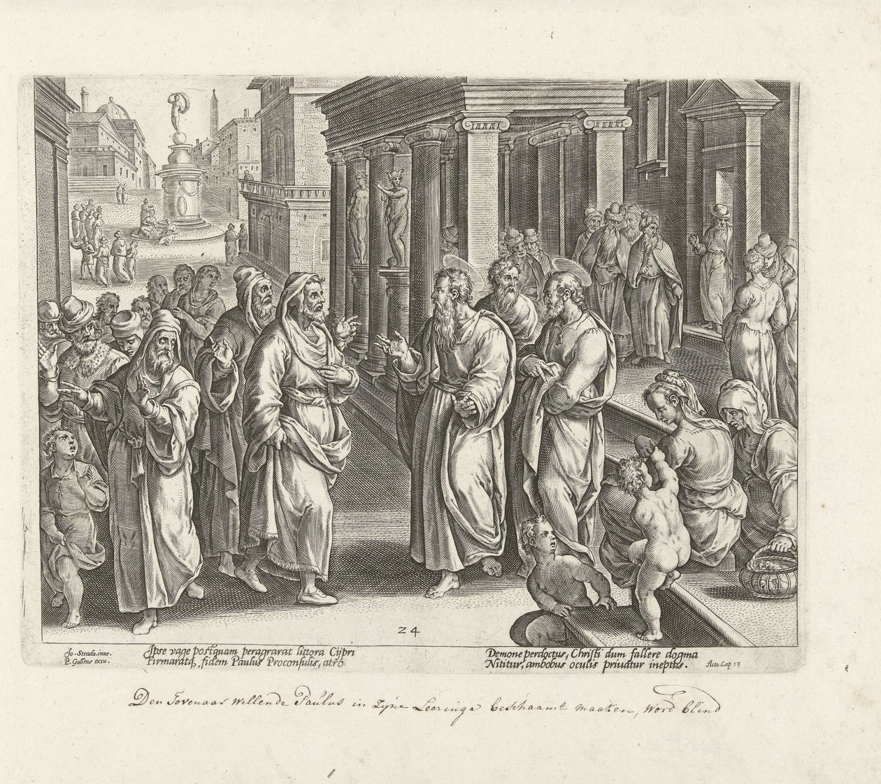 Paul disputa com o feiticeiro Elymas
Actos dos Apóstolos (título da série)
Acta Apostolorum (título da série) de Philips Galle (possibly)