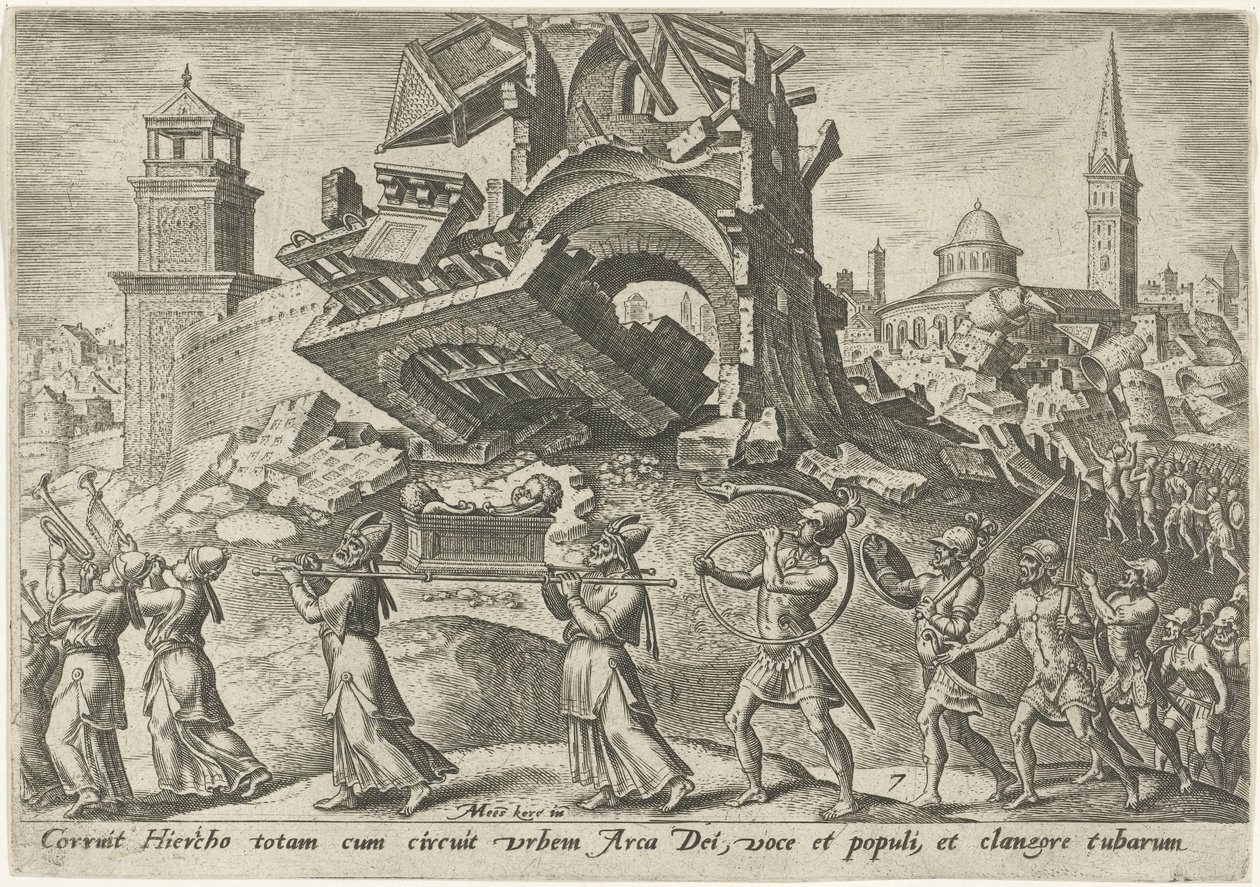 A destruição de Jericó
Os dias da desgraça do povo judeu (título da série) de Philips Galle