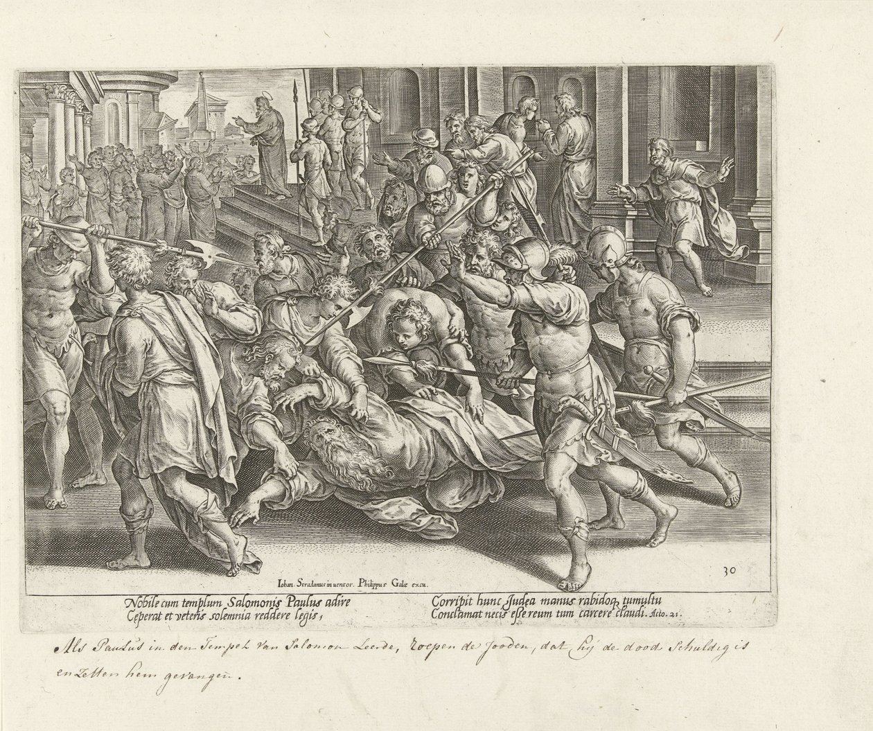 Captura de Paulo em Jerusalém
Actos dos Apóstolos (título da série)
Acta Apostolorum (título da série) de Philips Galle