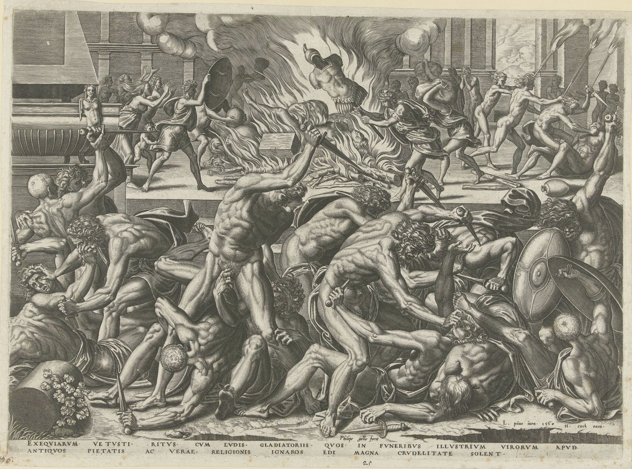 Batalha de gladiadores de Philips Galle