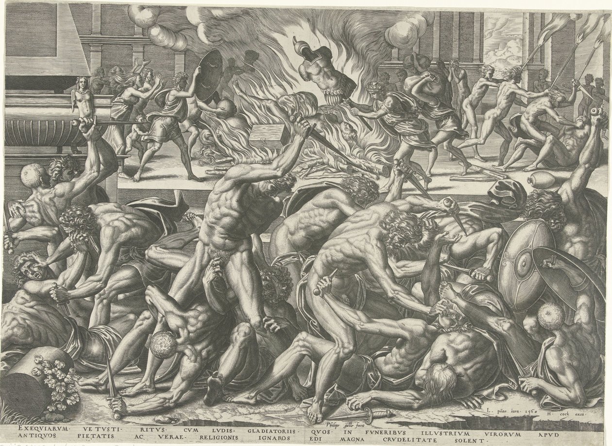 Batalha de gladiadores de Philips Galle