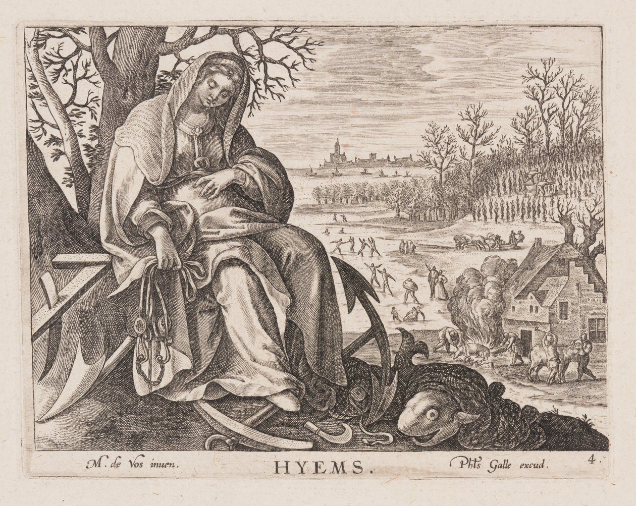 Hyems, de Four Seasons de Philips Galle