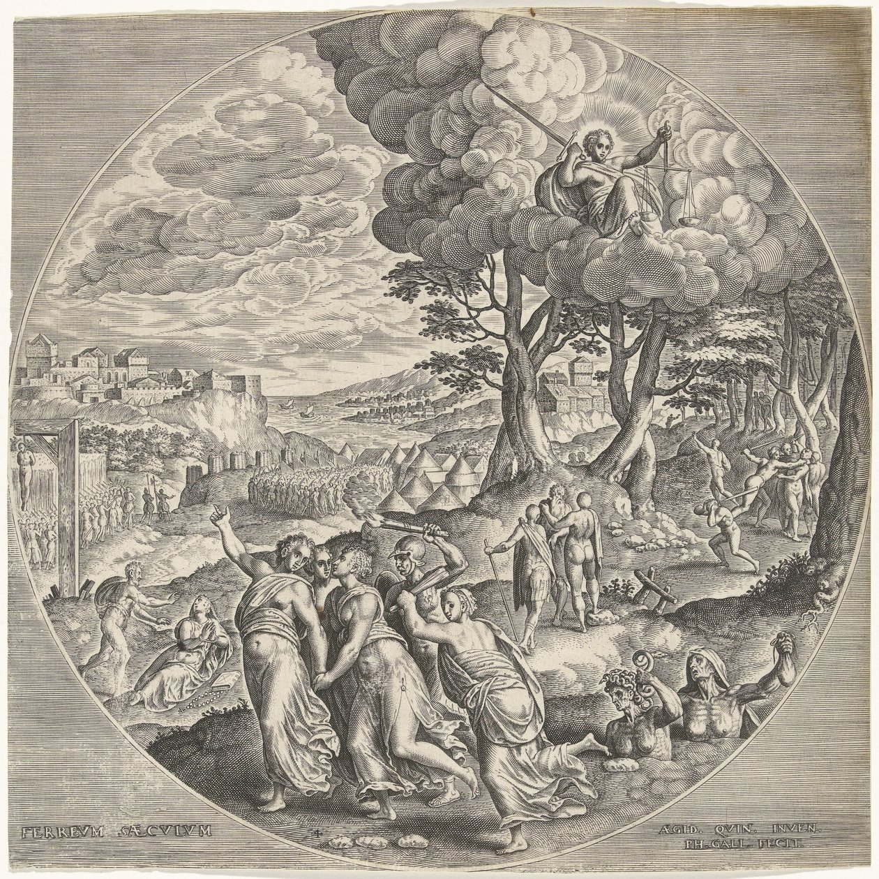 Idade do ferro
Ferreum saeculum (título sobre o objecto)
As quatro idades (título da série) de Philips Galle
