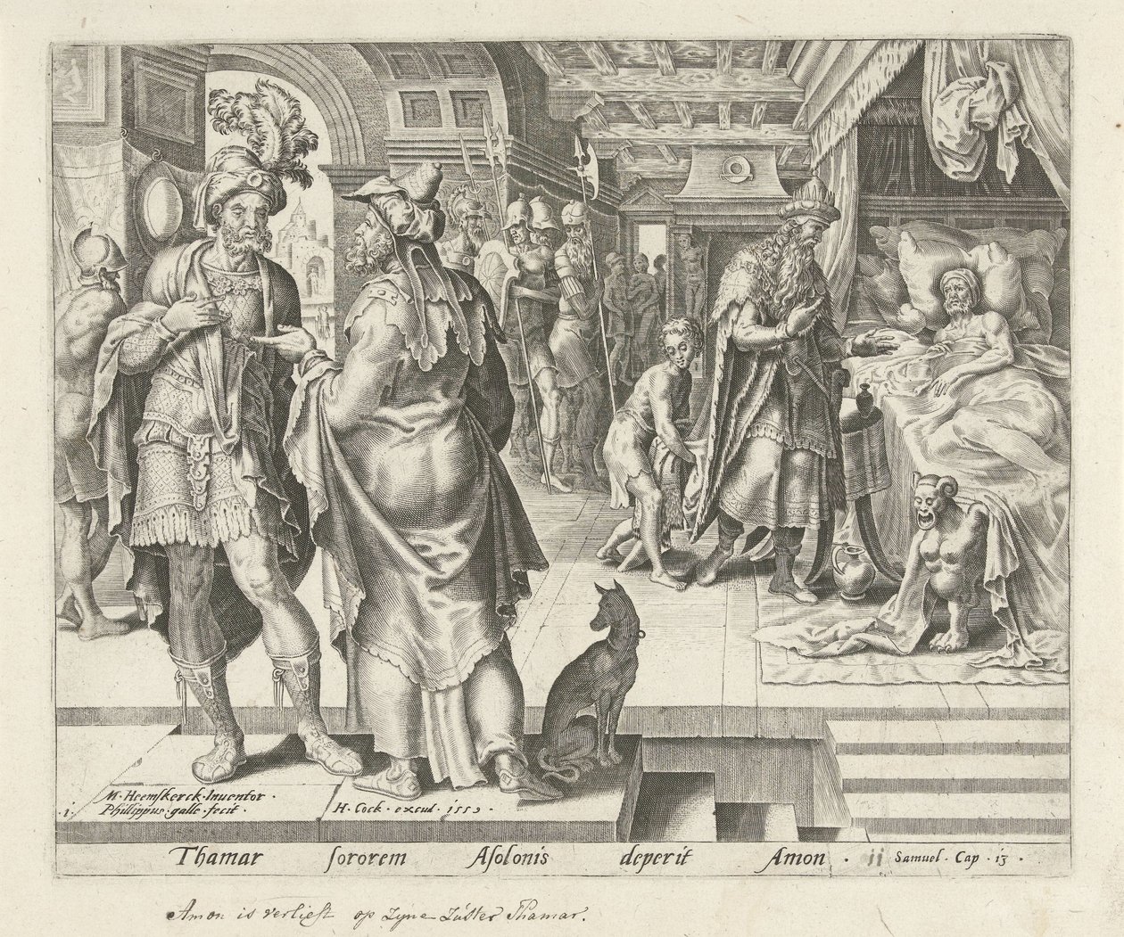 Jonadab aconselha Amnon
História de Tamar e Amnon (título da série) de Philips Galle