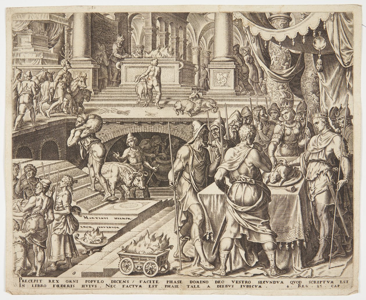 Josias celebrando a Páscoa de Philips Galle