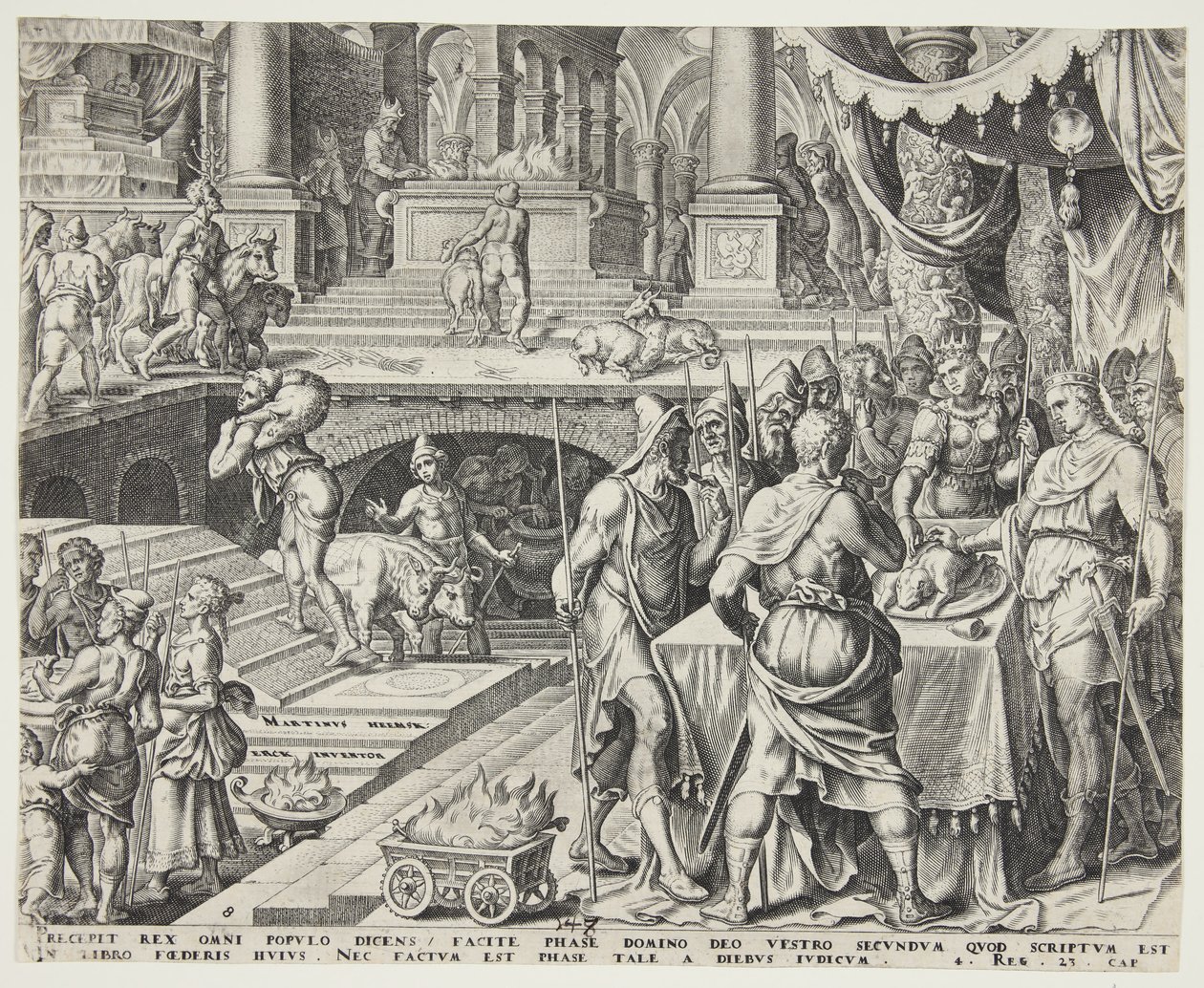 Josias celebrando a Páscoa de Philips Galle