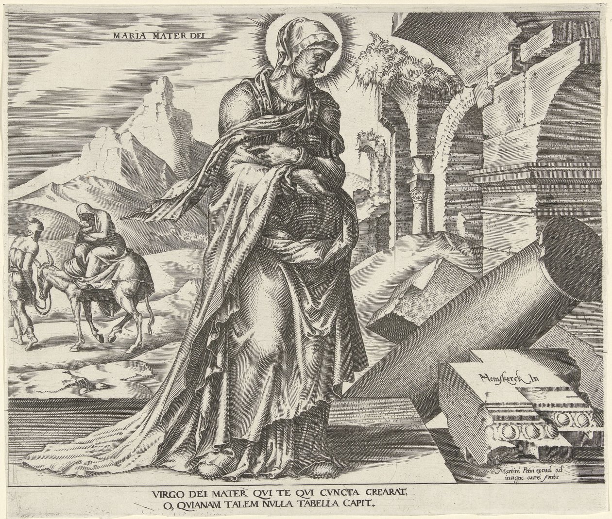 Maria
Maria Mater Dei (título sobre o objecto)
Oito mulheres famosas do Antigo e do Novo Testamento (título da série) de Philips Galle