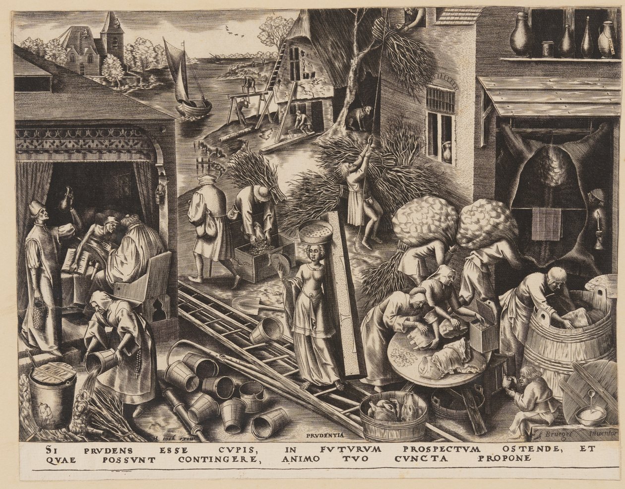 Prudência, de As Sete Virtudes de Philips Galle