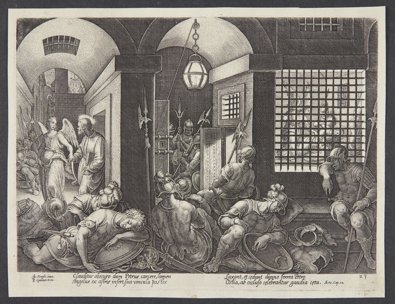 São Pedro libertado da prisão pelo anjo de Philips Galle