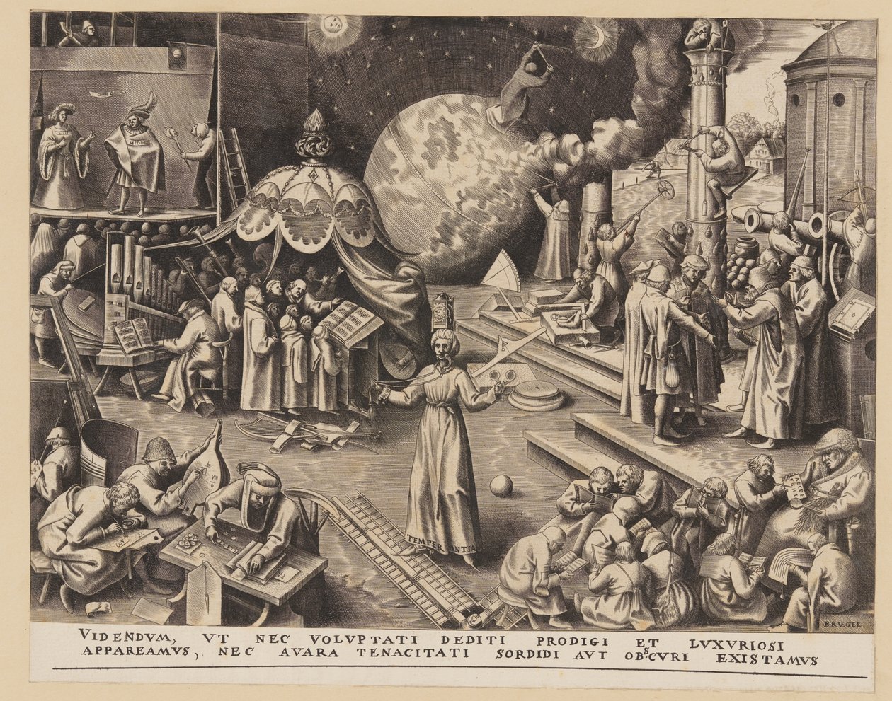 Temperança, de As Sete Virtudes de Philips Galle